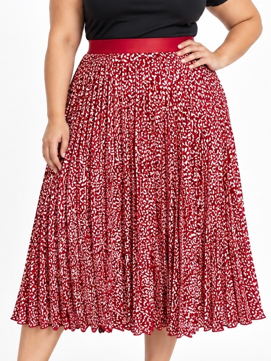 Vince Camuto Dresses & Skirts - Vince Camuto Pleated Red Midi Skirt Size XXL
